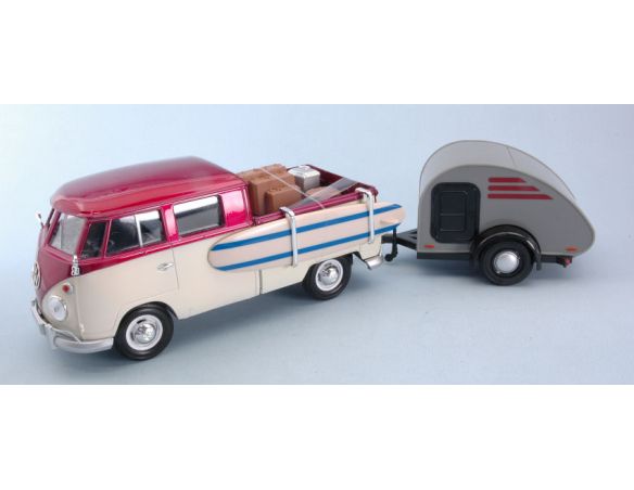 Motormax MTM79673 VW 12 PICK UP WEEK AT THE BEACH SET 1:24 Modellino