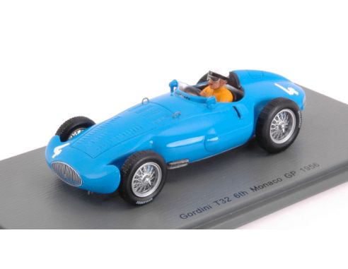Spark Model S5312 GORDINI T32 A.PILETTE 1956 N.4 6th MONACO GP 1:43 Modellino