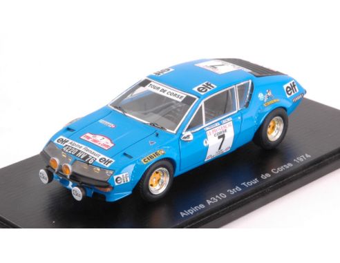 Spark Model S5478 ALPINE A310 N.7 3rd TOUR DE CORSE 1974 J.L.THERIER-M.VIAL 1:43 Modellino