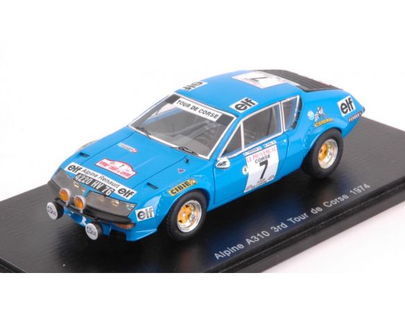 Spark Model S5478 ALPINE A310 N.7 3rd TOUR DE CORSE 1974 J.L.THERIER-M.VIAL 1:43 Modellino