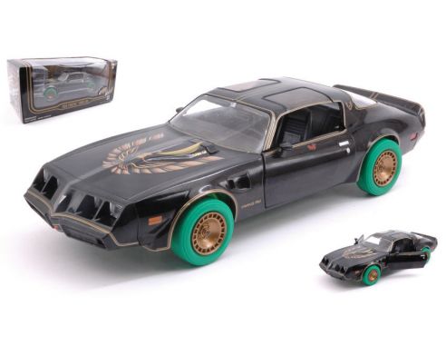 Greenlight GREEN84031V PONTIAC TRANS AM 1980 SMOKEY AND THE BANDIT BLACK/GOLD GREEN WHEELS 1:24 Modellino