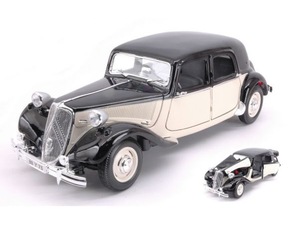 Maisto MI31821CR CITROEN 15 CV 1952 CREAM/BLACK 1:18 Modellino