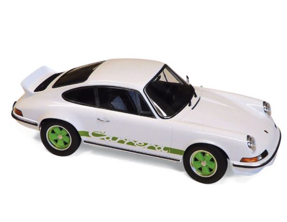 Norev NV187636 PORSCHE 911 RS 1973 WHITE & GREEN DECO 1:18 Modellino