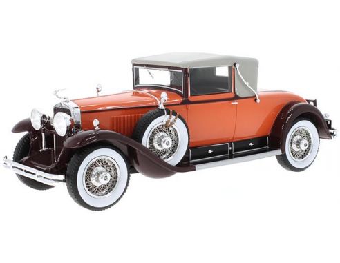 Busch BOS283 CADILLAC 341 B CONVERTIBLE COUPE' ORANGE/BROWN 1:18 Modellino