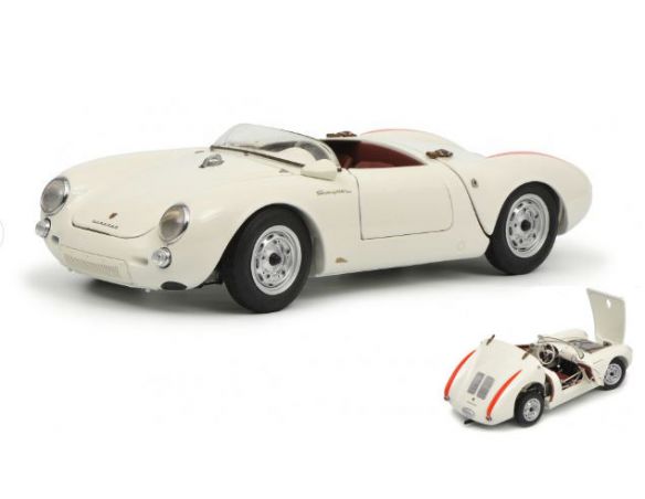 Schuco SH0333 PORSCHE 550A SPYDER WHITE 1:18 Modellino