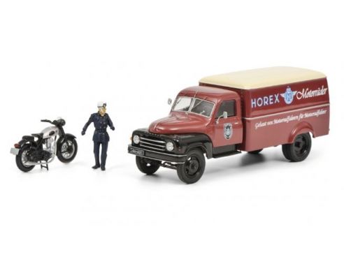 Schuco SH2939 HANOMAG L28 HOREX + HOREX REGINA 1:43 Modellino