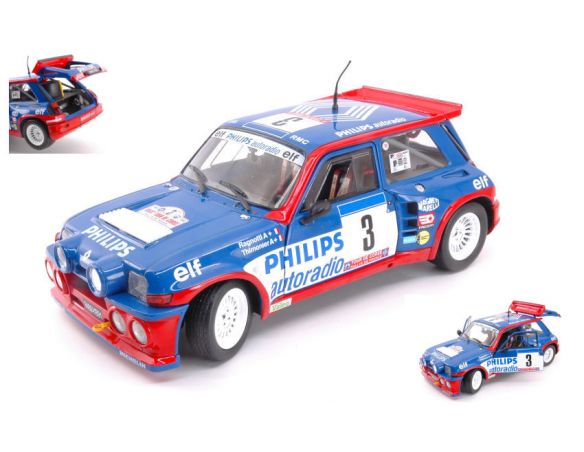 Solido SL1850027 RENAULT R5 MAXI N.3 WINNER TOUR DE CORSE 1985 J.RAGNOTTI-THIMONIER 1:18 Modellino