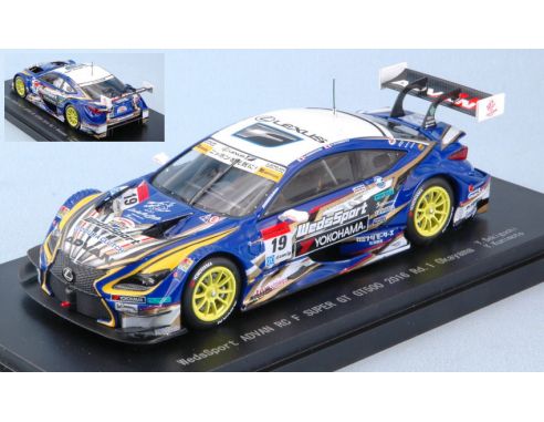 Ebbro EB45389 LEXUS RC F N.19 9th OKAYAMA SUPER GT500 2016 Y.SEKIGUCHI-Y.KUNIMOTO 1:43 Modellino