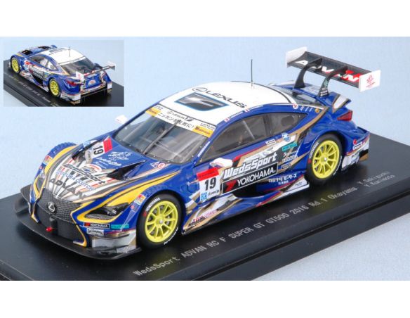Ebbro EB45389 LEXUS RC F N.19 9th OKAYAMA SUPER GT500 2016 Y.SEKIGUCHI-Y.KUNIMOTO 1:43 Modellino