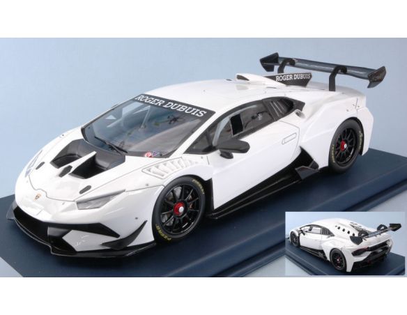Looksmart LS18018C LAMBORGHINI HURACAN SUPER TROFEO EVO 2018 WHITE C/VETRINA 1:18 Modellino