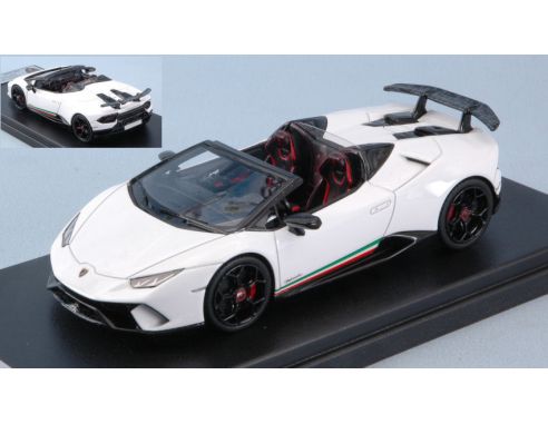 Looksmart LS481C LAMBORGHINI HURACAN PERFORMANTE SPYDER SHINY WHITE MONOCERUS 1:43 Modellino