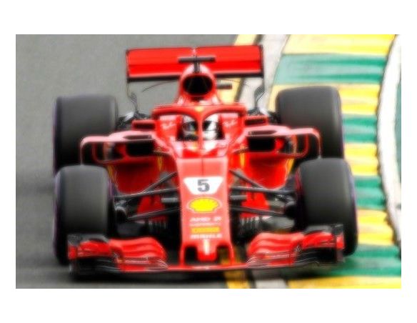 Looksmart LS18F1013 FERRARI SF71H N.5 WINNER AUSTRALIAN GP 2018 S.VETTEL C/VETRINA 1:18 Modellino
