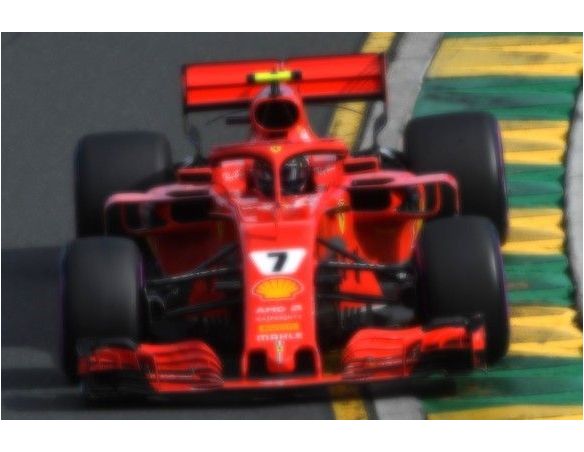 Looksmart LS18F1014 FERRARI SF71H N.7 3rd AUSTRALIAN GP 2018 K.RAIKKONEN C/VETRINA 1:18 Modellino
