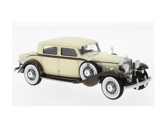 Neo Scale Models NEO46865 STUTZ DV32 MONTE CARLO SEDAN BY WEYMANN 1933 BEIGE/BROWN 1:43 Modellino