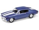 Welly WE9855 CHEVROLET CHEVELLE SS 454 1970 BLUE W/WHITE STRIPES 1:18 Modellino
