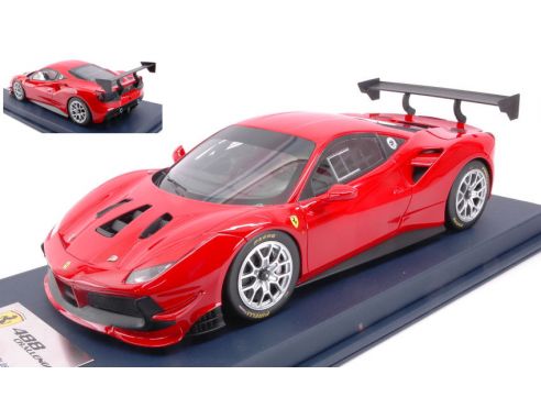 Looksmart LS18RC010B FERRARI 488 CHALLENGE ROSSO CORSA WITHOUT LIVERY C/VETRINA 1:18 Modellino