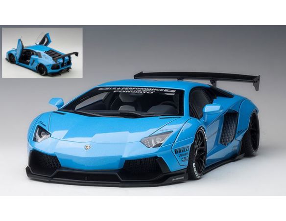 Auto Art / Gateway AA79107 LAMBORGHINI AVENTADOR LIBERTY WALK LB-WORKS METALLIC SKY BLUE 1:18 Modellino