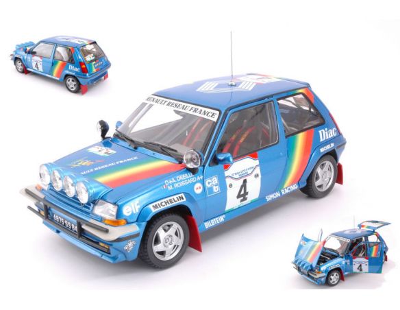 Norev NV185199 RENAULT 5 GT TURBO N.4 3rd COTE D'AVOIRE 1990 A.OREILLE-M.ROISSARD 1:18 Modellino