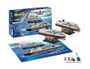 Revell RV05692 GIFT SET 125 YEARS TROLLFJORD & MIDNATSOL KIT 1:200 Modellino
