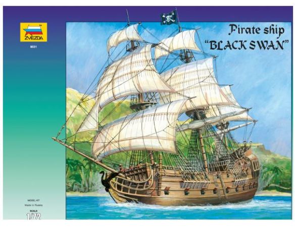 Zvezda Z9031 PIRATE SHIP BLACK SWAN  KIT 1:72 Modellino