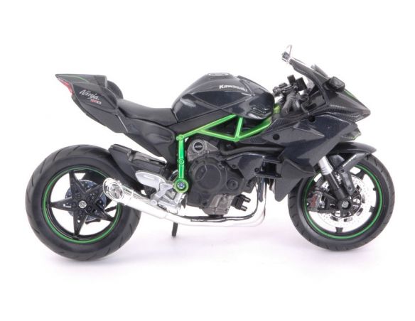 Maisto MI16880 KAWASAKI NINJA H2 R BLACK/GREEN 1:12 Modellino