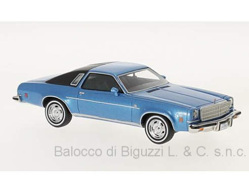 Neo Scale Models NEO47186 CHEVROLET MALIBU 2-DOORS 1974 MET.BLUE/BLACK 1:43 Modellino