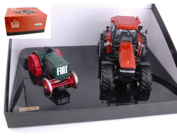 Replicagri REPLI206 FIAT 702/NEW HOLLAND FIATAGRI M160 100 ANS FIAT 1909-2019 LIM.750 1:32 Modellino