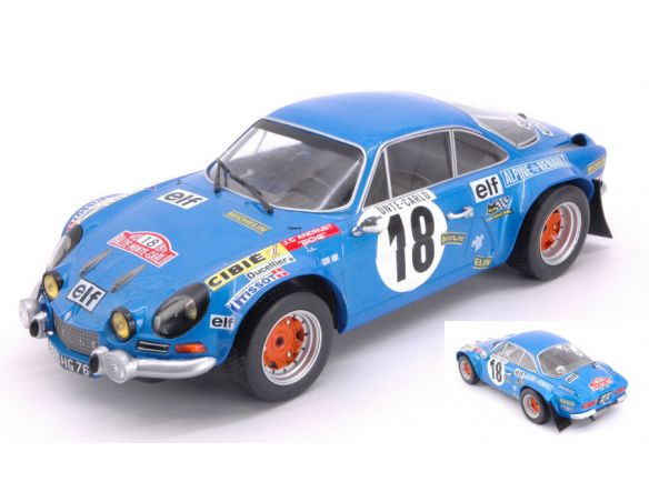 Solido SL1800808 ALPINE A110 1800 N.18 WINNER MONTE CARLO 1973 J.C.ANDRUET-BICHE 1:18 Modellino