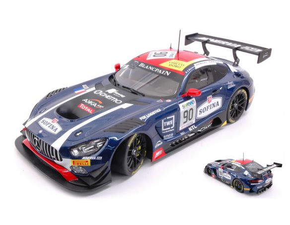 Paragon Models PAR88022 MERCEDES GT3 N.90 3rd 24 H SPA 2017 MORTARA-MARCIELLO-MEADOWS 1:18 Modellino