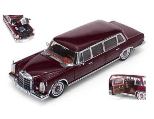 SunStar SS2206 MERCEDES 600 PULLMAN 1966 AMARANT RED 1:18 Modellino