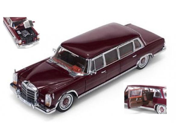 SunStar SS2206 MERCEDES 600 PULLMAN 1966 AMARANT RED 1:18 Modellino