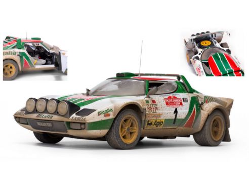 SunStar SS4628 LANCIA STRATOS HF N.1 2nd SANREMO 1976 S.MUNARI-S.MAIGA MUDDY VERS.1:18 Modellino