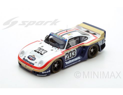 Spark Model S18210 PORSCHE 961 N.203 ACCIDENT LM 1987 R.METGE-K.NIEROP-C.HALDI 1:18 Modellino