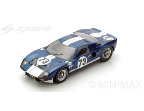 Spark Model S18DA65 FORD GT N.73 WINNER 2000 KM DAYTONA 1965 K.MILES-L.RUBY 1:18 Modellino