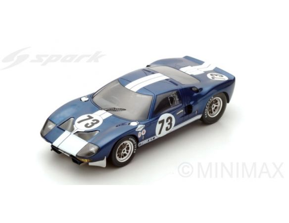 Spark Model S18DA65 FORD GT N.73 WINNER 2000 KM DAYTONA 1965 K.MILES-L.RUBY 1:18 Modellino