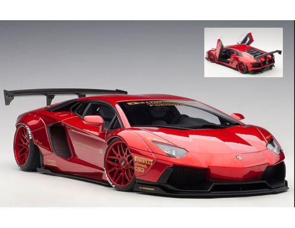 Auto Art / Gateway AA79109 LIBERTY WALK LAMBORGHINI AVENTADOR METALLIC RED 1:18 Modellino