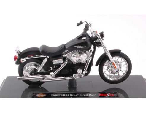 Maisto MI13027 HARLEY DAVIDSON 2006 FXDBI DYNA STREET BOB MATT BLACK 1:18 Modellino