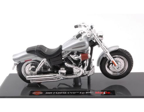 Maisto MI17085 HARLEY DAVIDSON 2009 FXDFSE CVO FAT BOB SILVER 1:18 Modellino