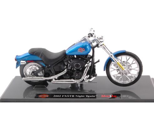 Maisto MI17086 HARLEY DAVIDSON 2002 FXSTB NIGHT TRAIN 2002 BLUE 1:18 Modellino