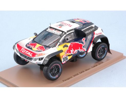 Spark Model S5619 PEUGEOT 3008 DKR MAXI N.306 DAKAR 2018 S.LOEB-D.ELENA 1:43 Modellino