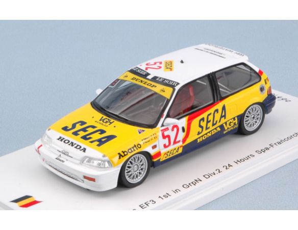 Spark Model SB136 HONDA CIVIC EF3 N.52 1st GrpN 24 H SPA 1989 P.TILLEKAERTS-R.KOENTGES Modellino