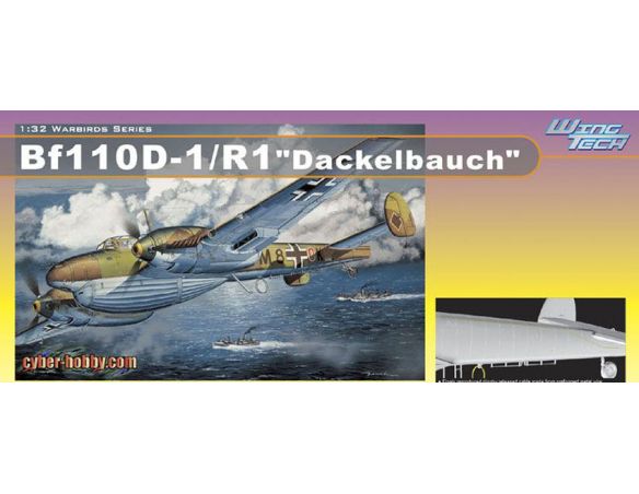 Dragon D3207 BF 110D - 1/R1 DACKELBAUCH KIT 1:32 Modellino