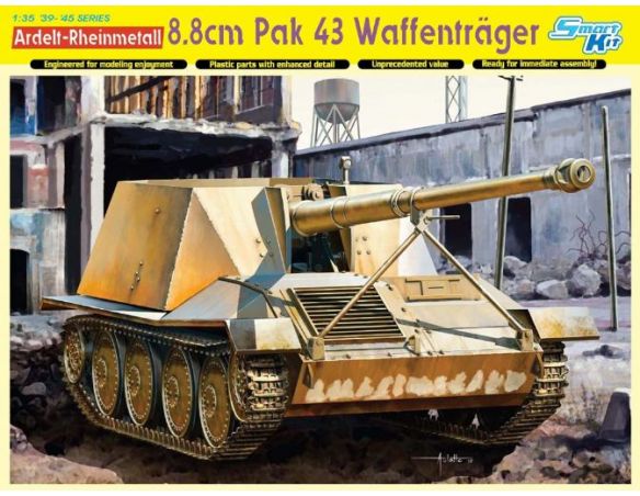 Dragon D6728 WAFFENTRAGER 8,8 cm PAK 43 KIT 1:35 Modellino