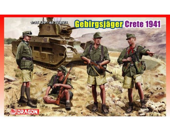 Dragon D6742 GEBIRGSJAGERS CRETE 1941 KIT 1:35 Modellino