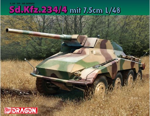 Dragon D6814 SD.KFZ.234 MIT 7,5 cm L/48 KIT 1:35 Modellino