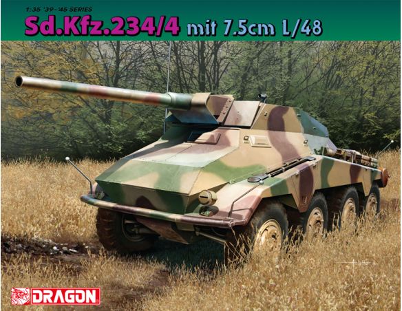 Dragon D6814 SD.KFZ.234 MIT 7,5 cm L/48 KIT 1:35 Modellino
