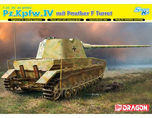 Dragon D6824 PZ.KPFW.IV MIT PANTHER F TURRET KIT 1:35 Modellino