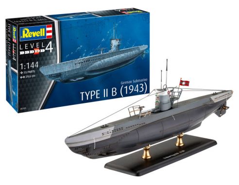 Revell RV05155 GERMAN SUBMARINE TYPE IIB 1943 KIT 1:144 Modellino