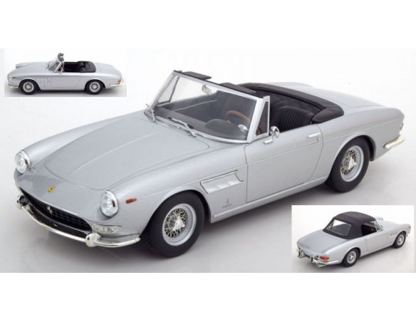 KK Scale KKDC180245 FERRARI 275 GTS/4 PININFARINA SPYDER 1964 SILVER 1:18 Modellino