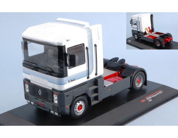 Ixo model TR026 RENAULT MAGNUM AE 420 TI 1992 WHITE/BLUE 1:43 Modellino